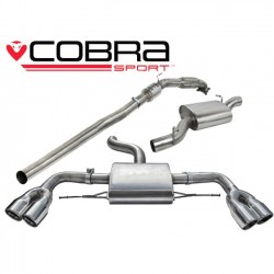 AU34a Cobra Sport Audi TTS (Mk2) Quattro 2008> Turbo Back Package (Sports Cat / Resonated), Cobra Sport, AU34a